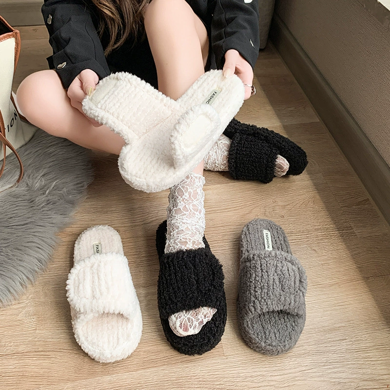 Мао тапочки женская одежда Внешняя торговля плюс размер взрывы Крытый теплый крючок и петля овечьей шерсти хлопок фабрика оптом