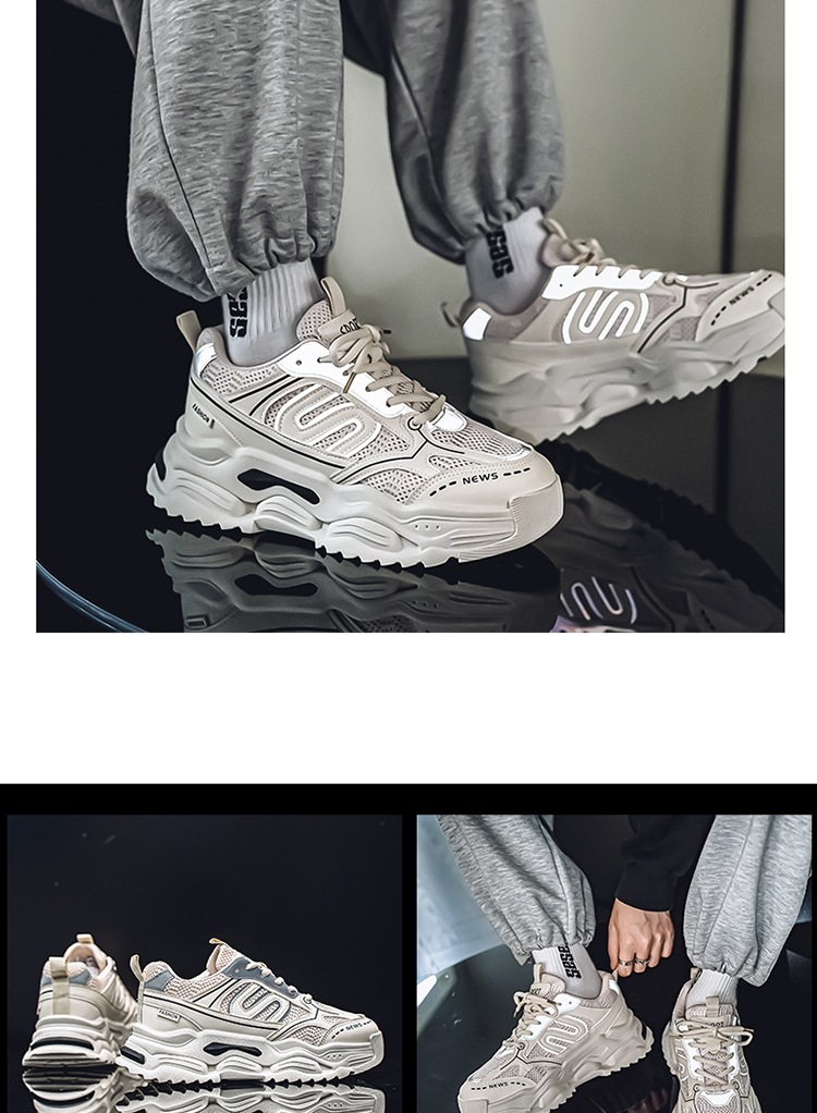 Scarpe estive sportive e casual da uomo, riflettenti 3M, personalizzate, versatili, con suola spessa, alla moda, con rialzo in altezza._voghion.com