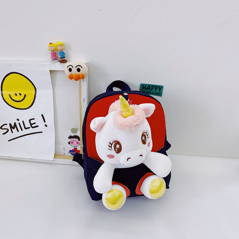 3D unicornio estereoscópico mochila juguete de peluche jardín de infantes caricatura lindo mochila pequeña mochila ligera