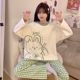 New Cross-border Spring and Autumn Pajamas Women's Long-sleeved Trousers Can Wear suit Summer Cute Cartoon Air-conditioned Home Clothes