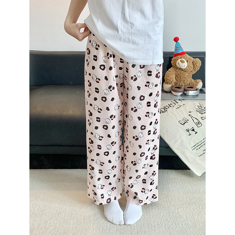 Cloud Cotton Women's Summer Cartoon Pajama Pants, Thin Home Pants, Cute Casual Loose Wide-Leg Pants, Dropshipping Available Cloud Cotton Women's Summer Cartoon Pajama Pants, Thin Home Pants, Cute Casual Loose Wide-Leg Pants, Dropshipping Available