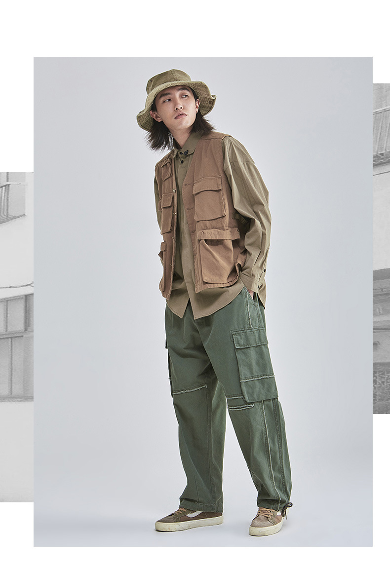 Herrenbekleidung Herrenmode Modemarke Overalls Herren Herbst Neue Herrenbekleidung Hosen Stone Mill Lose Freizeithose Herren_voghion.com
