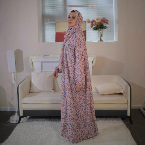 Middle Eastern Islamic women's robe plus size Muslim prayer dress loose extra large size loose and slimming long dress