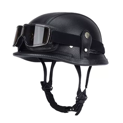 Motosiklet dəbilqələri – Helmet, Harley Men's Motorcycle Helmet - m55-56-black-retro-mirror-limited-time-carnival