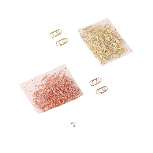 Creative Mini Paperclip Love Mini Paper Clip File Imitation Gold Rose Gold Cute Paperclip Manufacturer Wholesale