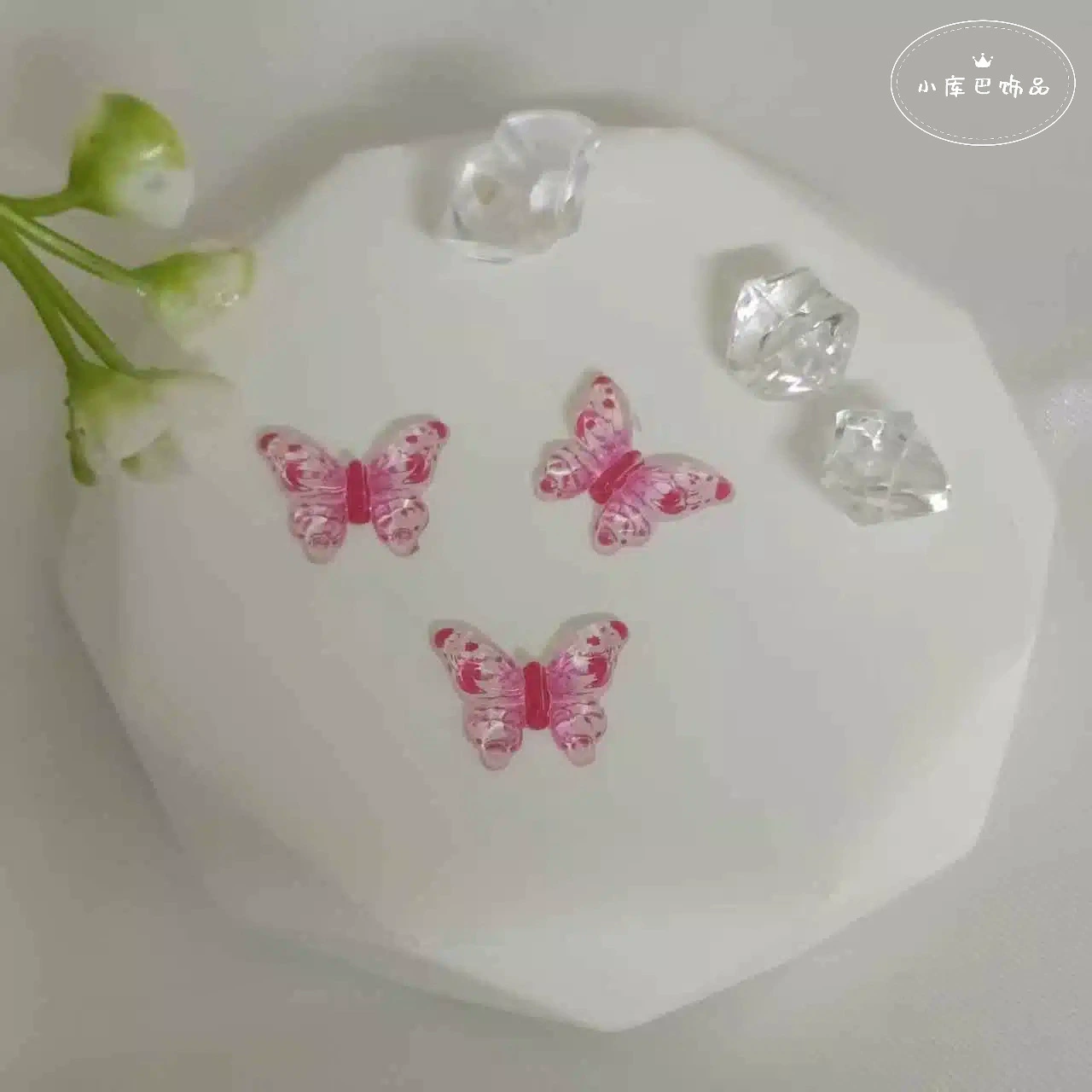 Аксессуары, фурнитура обуви handmade, кремовый прозрачный аксессуар для волос, оптом