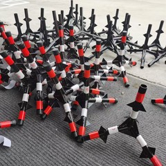 固体加重耐衝撃性三角錐学校の入り口衝突防止車止め三角錐障害物カスタマイズ
