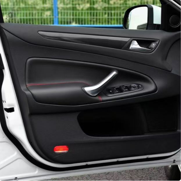 Suitable for 2007-2011 Mondeo Car Door Panel Covers, Interior Leather Door Lining Upgrade and Renovation, Made of Microfiber Material
