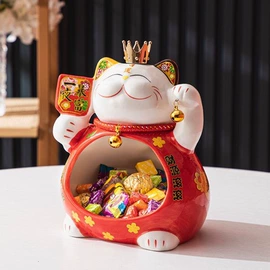 招财猫;陶瓷工艺品;创意礼品套装