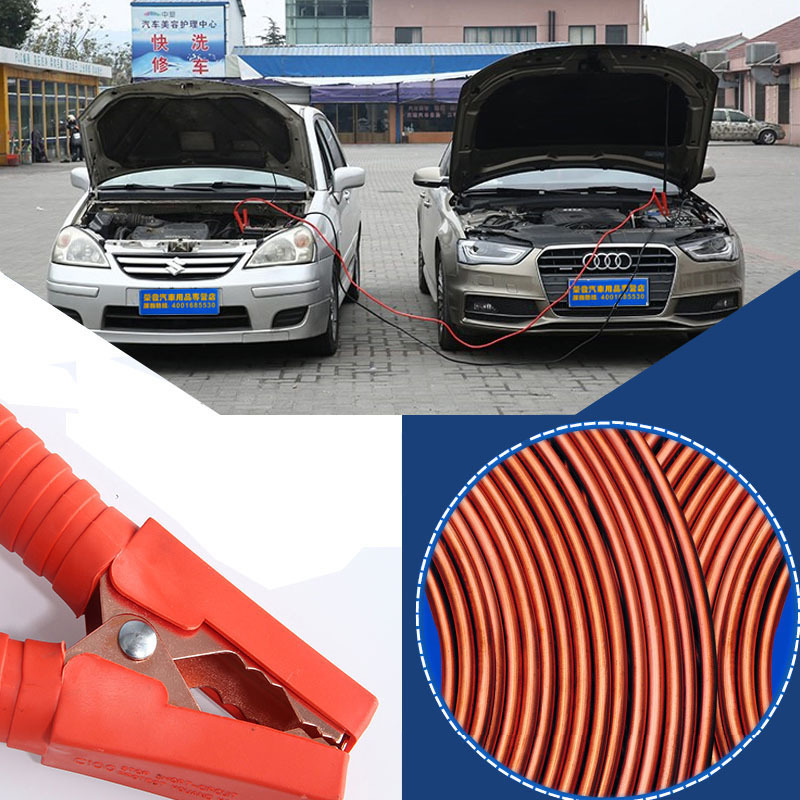 Car Battery Connection Rescue Jumper Cables Off-Road Vehicle Sedan Universal Antifreeze 4.1m a Thickened Pp Bag