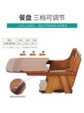 批日本实木儿童多功能餐椅宝宝餐桌椅便携折叠座椅婴儿饭桌饭台家