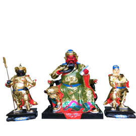 关圣帝像武财神像关公像周仓关平图片树脂玻璃钢伽蓝菩萨