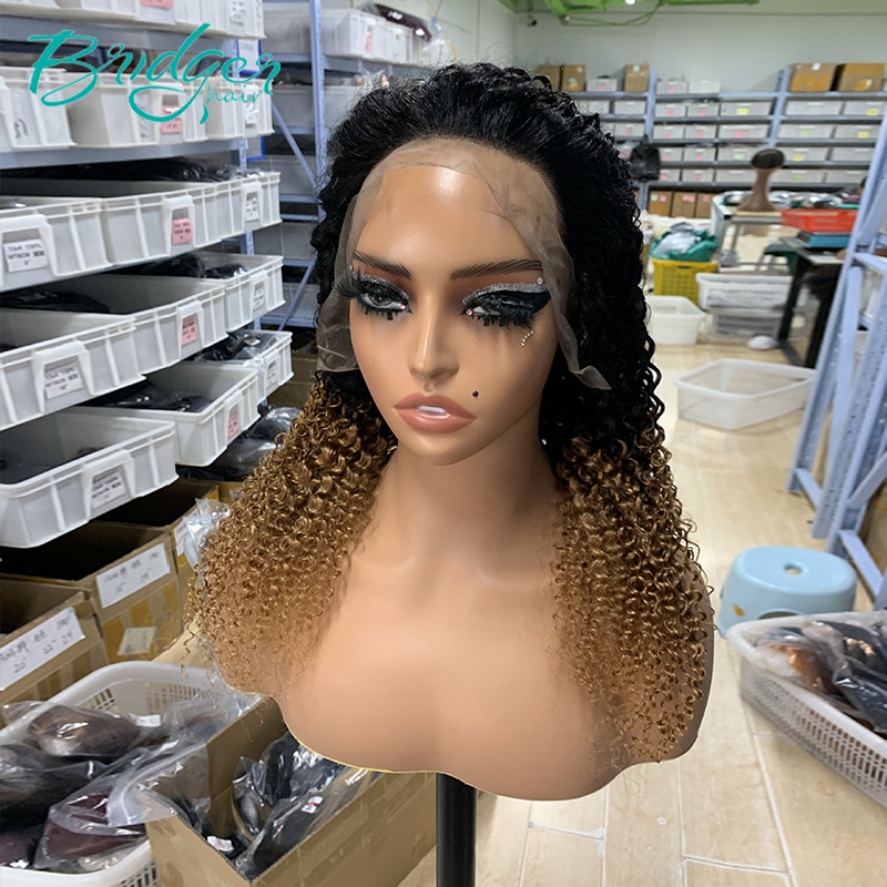 13*4 stitching lace frontal real hair T1b/30 new Human Hair wigs_voghion.com