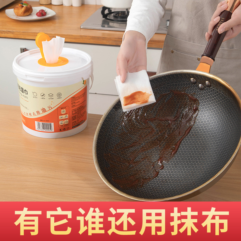 500抽-桶装厨房清洁湿巾09
