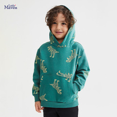 Children's sweatshirt wholesale, children's thermal-lined sweatshirt, winter composite one-piece fleece top, thermal-lined cartoon children's sweatshirt