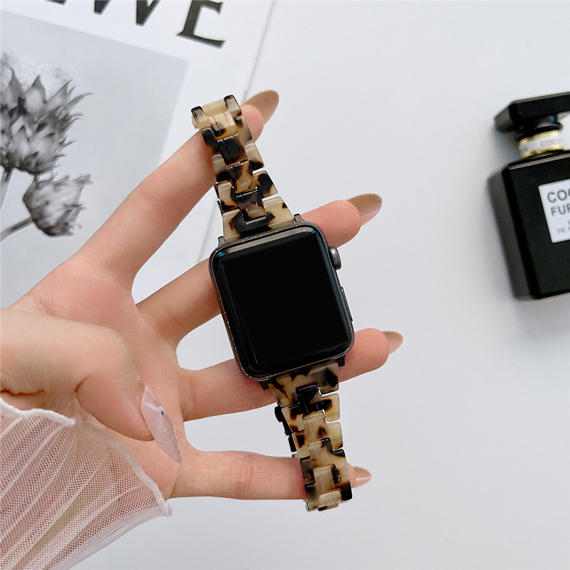 40g Weight Apple watch watchband Classification Resin Material Multicolor, Solid Color Pattern Casual, Retro Style Casual Retro Multicolor Solid Color Apple Watch Watchband 2