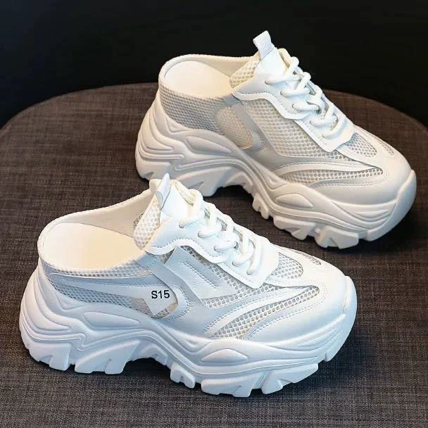 Летом 2023 года Женские Новые марлевые тапочки на высоком каблуке на толстой подошве и высоком каблуке на высоком каблуке