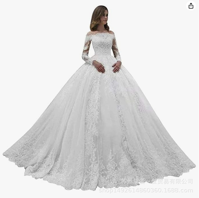 Foreign trade AliExpress Amazon long trailing wedding dress tube top mesh evening dress wedding dress eBay direct supply