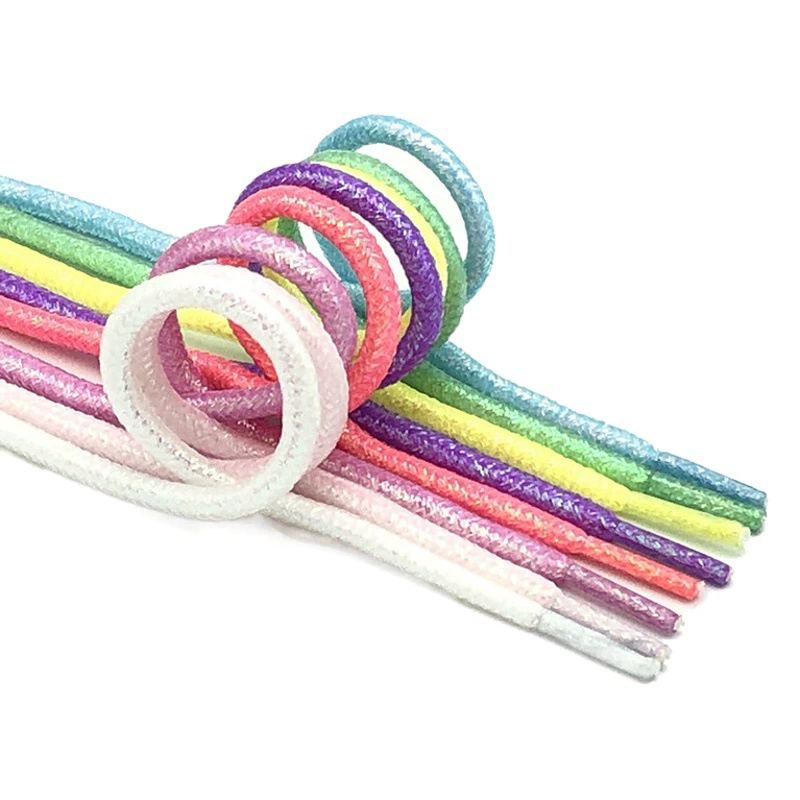 Золотые и серебряные блестящие шелковые шнурки, круглые в стиле INS, подходят для кроссовок AJ Air Force No. 1, парусиновая обувь, повседневная обувь