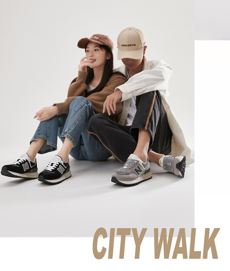 Giày thể thao unisex cổ điển tăng chiều cao đế dày phong cách Balance 574 — màu xanh đậm chi tiết 20