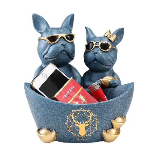 Couple Dogs Living Room Ornament Office Creative American Home Decor Room Decorations Moving House Gift