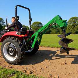 挂式植树挖坑机 四轮带动打坑机 树木施肥挖坑机图片