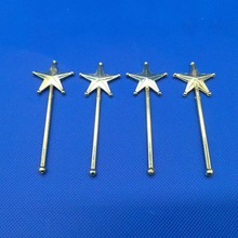 塑料玩具娃娃配件，五星型仙女棒，芭芘娃娃配件，镀金仙女棒