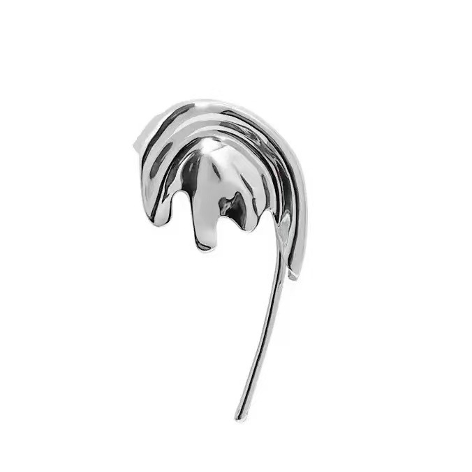 Niche High-End Cyberpunk Style Melting Metal Ear Cuffs, Non-Pierced Earrings, Trendy Cool Accessories for Men and Women
