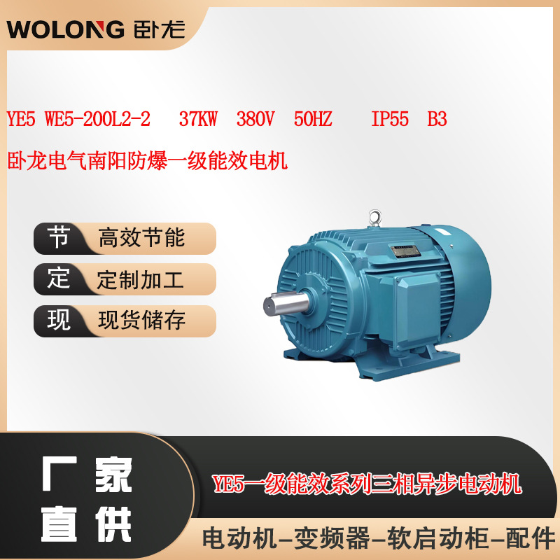 YE5 WE5-200L2-2   37KW  380V  50HZ    IP55  B3卧龙南阳防爆