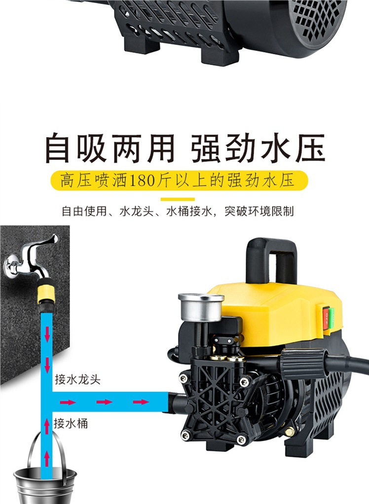 German Imported High-Pressure Car Washing Machine 220V High-Power Household Cleaning Machine Fully Automatic Car Washing Tool High-Pressure Peihui