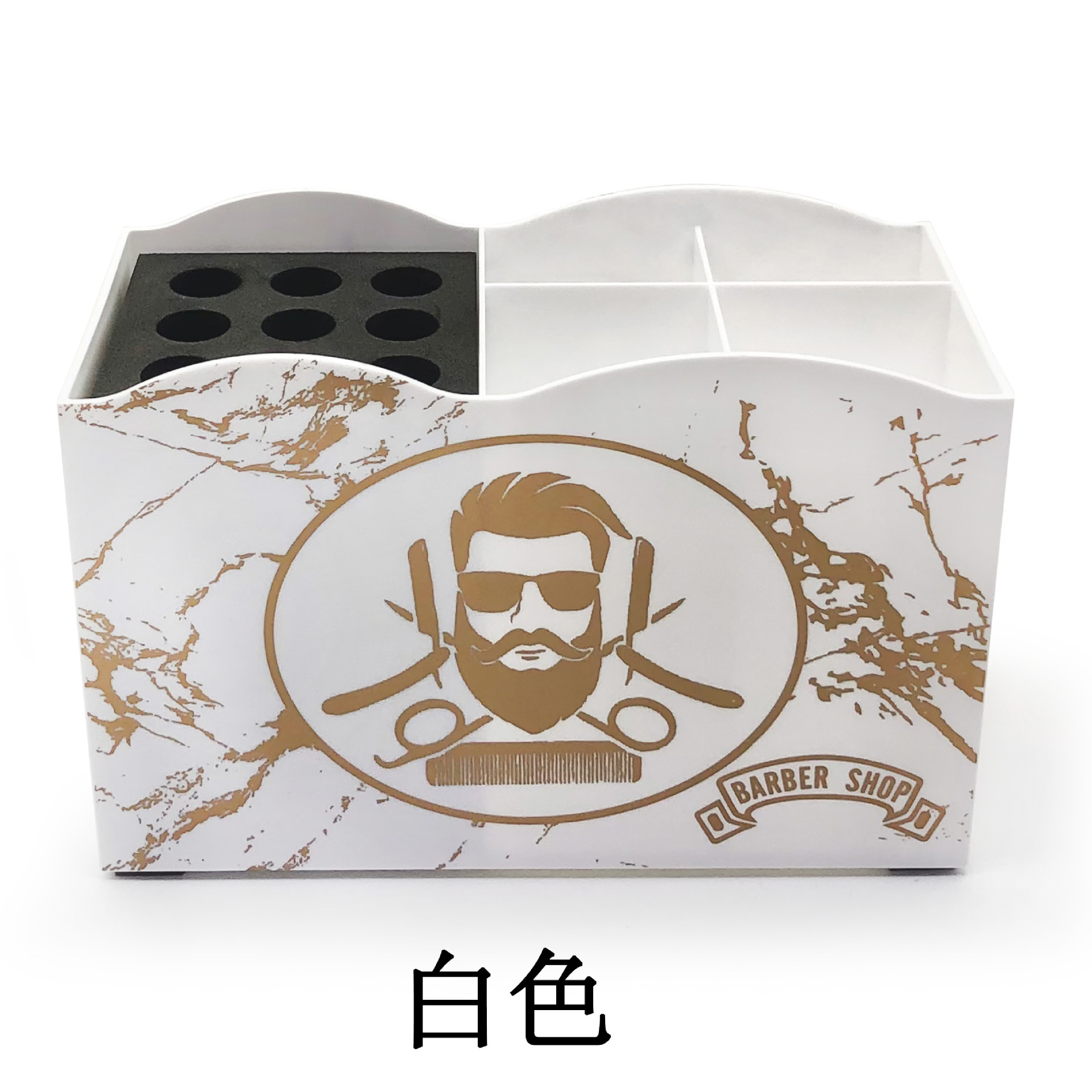 En stock caja de almacenamiento de herramientas de peluquero 5 capas tijeras de peluquero peine clip holder salon styling herramientas de almacenamiento rack