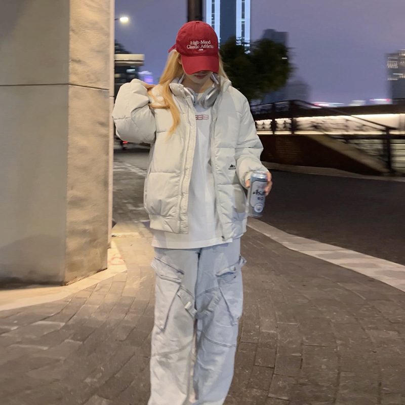 2025 Europa y los Estados Unidos otoño y invierno corto ropa de algodón cuello de mujer coreano chaqueta pequeña chaqueta de algodón gruesa chaqueta de pan chaqueta image 7
