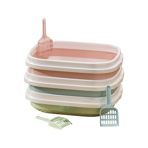 Large, Thickened Semi-Closed Litter Box with Odor Control and Splash Prevention for Kittens - Comprehensive Cat Supplies