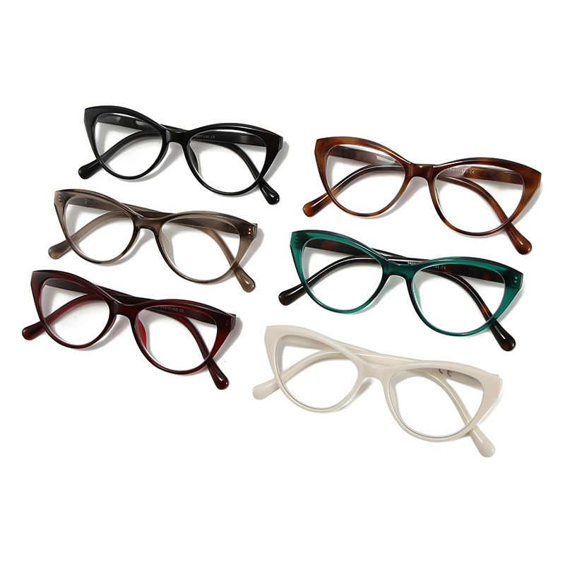 Nuevas gafas de lectura anti-luz azul de moda, marco de ojo de gato para mujer, versión coreana, personalidad cómoda, espejo de mediana edad y ancianos, modelo de celebridad de Internet