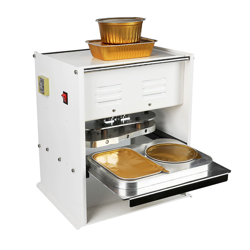 锡纸铝箔餐盒封口机热封塑封片膜打包盒封盒机外卖打包鸡汤火锅