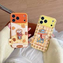 适用苹果17ProMax鼓包刺绣贴片手机壳厨师人卡通图案iPhone17新款