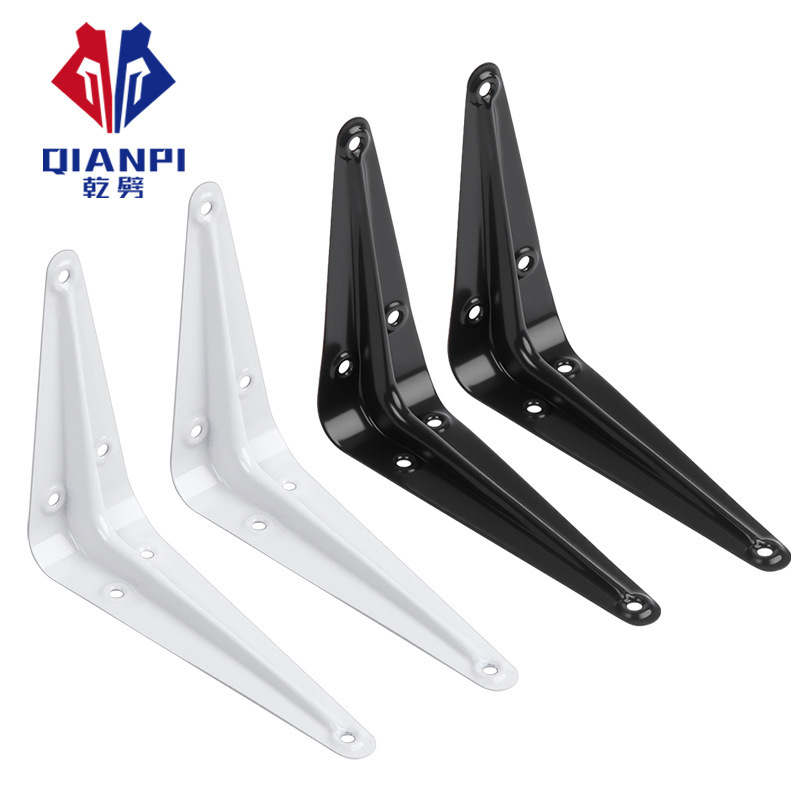 Shelf Bracket Wall-Mounted Triangular Bracket Bookshelf Bracket Shelf Bracket Partition Bracket Black and White