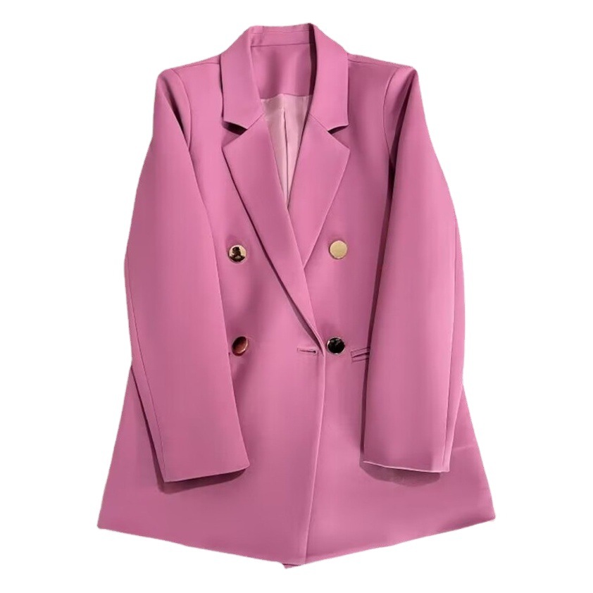 Chaqueta tipo traje naranja para mujer primavera otoño