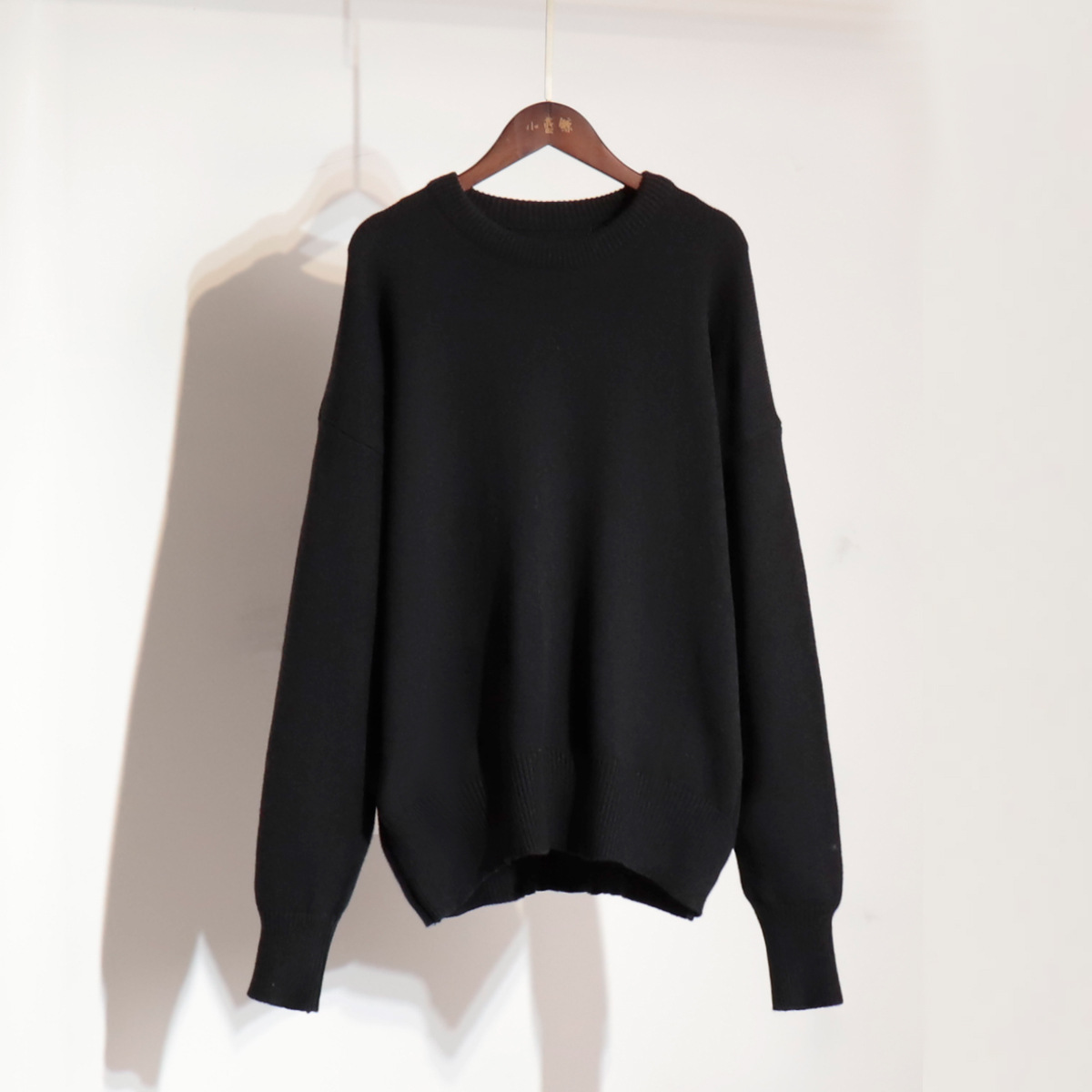Suéter de Cuello Redondo de Color Sólido Transfronterizo, Estilo Europeo y Americano, Otoño-Invierno 2025, Nuevo Suéter de Punto Elegante, Versátil y Casual
