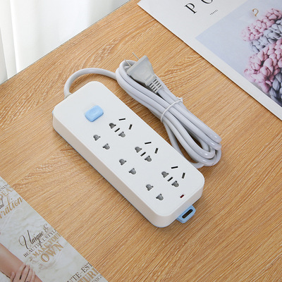 雅牛插座兩項插頭兩2頭相腳孔插排插線板短線二角眼插板帶線延長