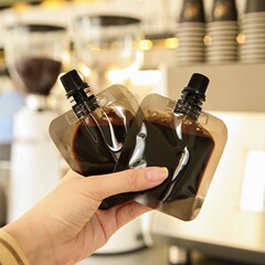 使い捨てコーヒー液分装袋黒武士コーヒー濃縮液包装袋カクテル黒自立吸口袋