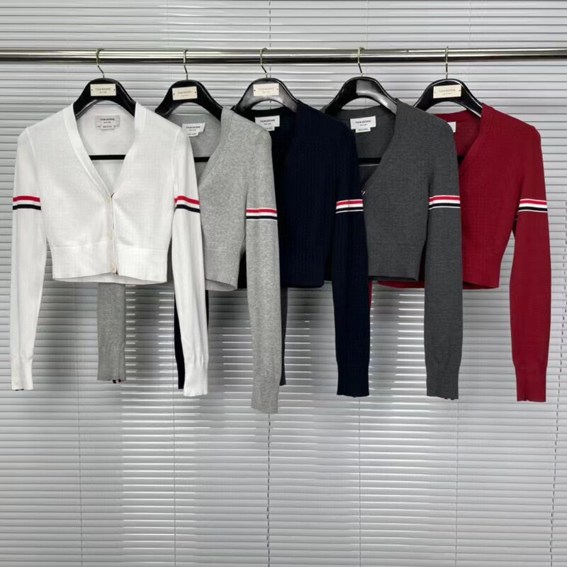 Factory Direct sales TB Tom autumn and winter new women's wrist ribbon short cardigan all-match wool yarn cotton cardigan