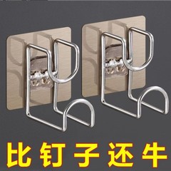 不鏽鋼臉盆架子牆壁強力掛鈎浴室粘鈎衛生間牆上免打孔洗臉盆置物