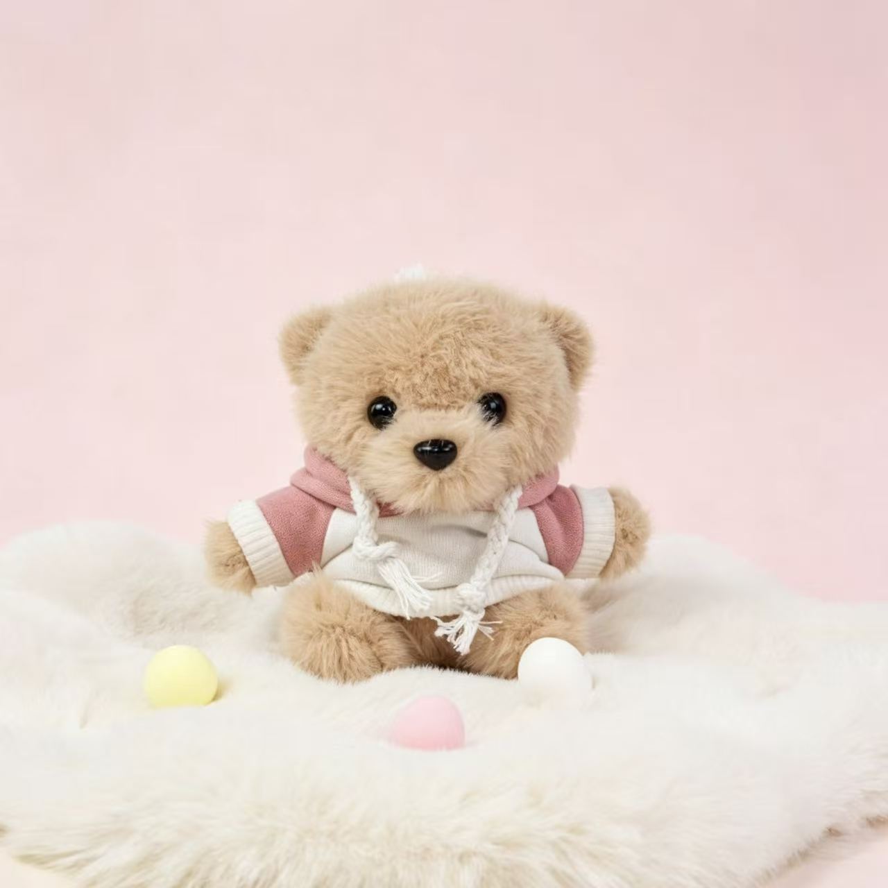 Vestido osos llaveros muñecas de peluche camisetas pantalones mochila colgante pequeño regalo colgante muñeca de peluche