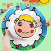 Children's painted art hat for early age, hand painting