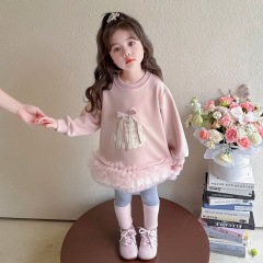 炸街女童套装秋季2025新款洋气时髦小女孩秋装宝宝绝美卫衣两件套