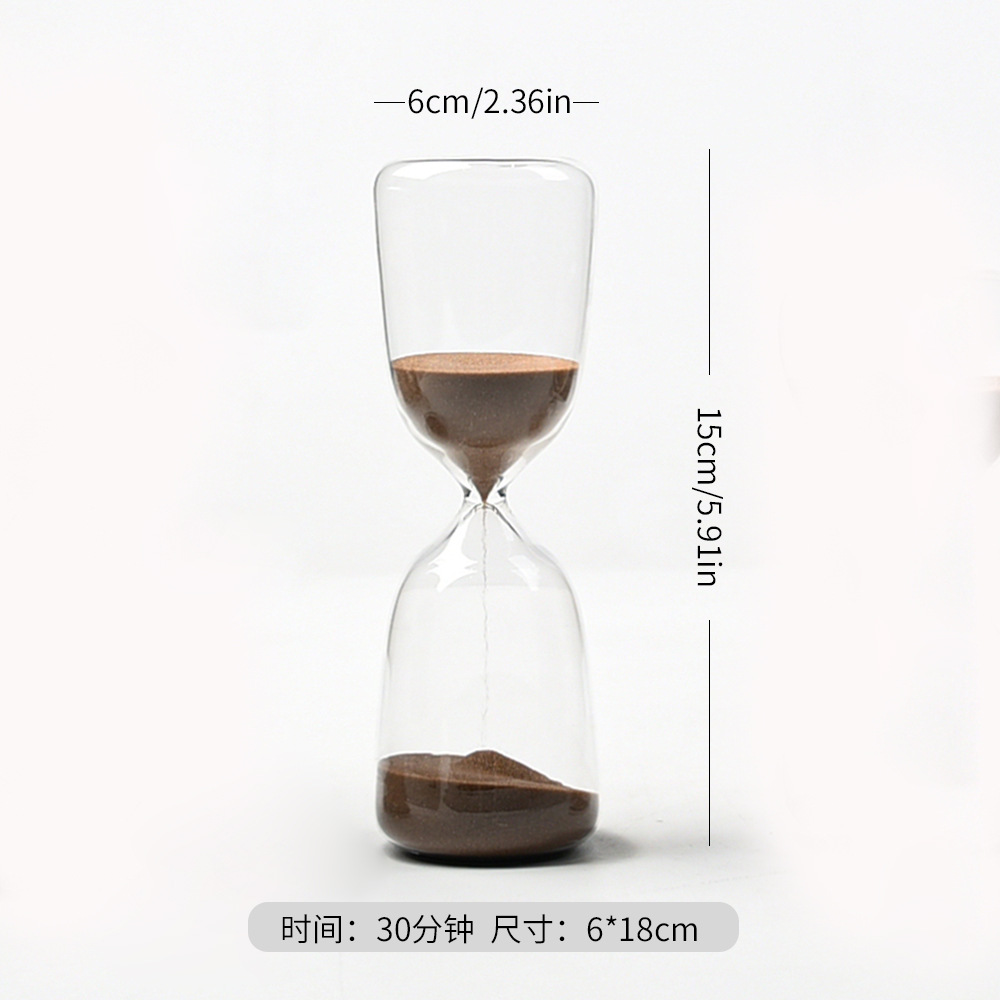 Reloj de arena de vidrio de viento nórdico temporizador reloj de arena redondo regalos creativos para el hogar reloj de arena decoración de viento moderno