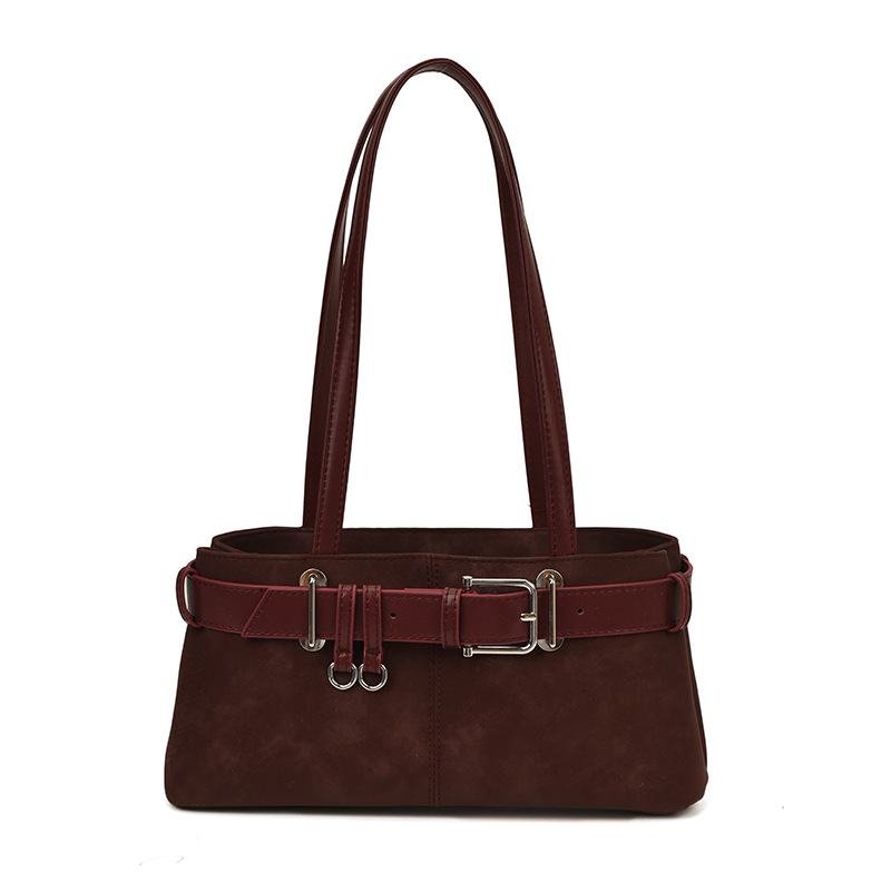 2025 Autumn/Winter New Retro Underarm Bag For Women High-End Fashion Shoulder Bag Commuter Baguette Handbag - Thumbnail 6