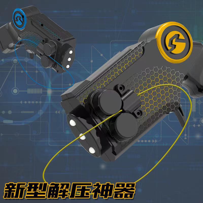 跨境毛線槍抖音同款玩?zhèn)€毛線逗貓解壓電動(dòng)繩槍蜂窩繩子套圈發(fā)射器