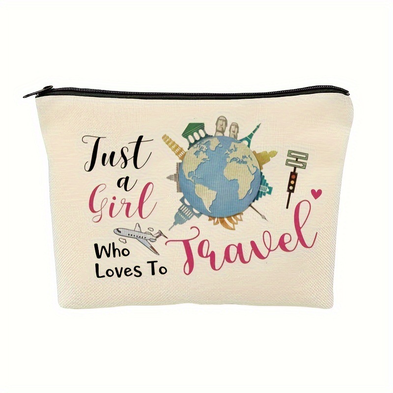 Amazon Cross-Border Printed Letters Large-Capacity High-Value Canvas Bag, Multi-Purpose Storage Bag Cosmetic Bag